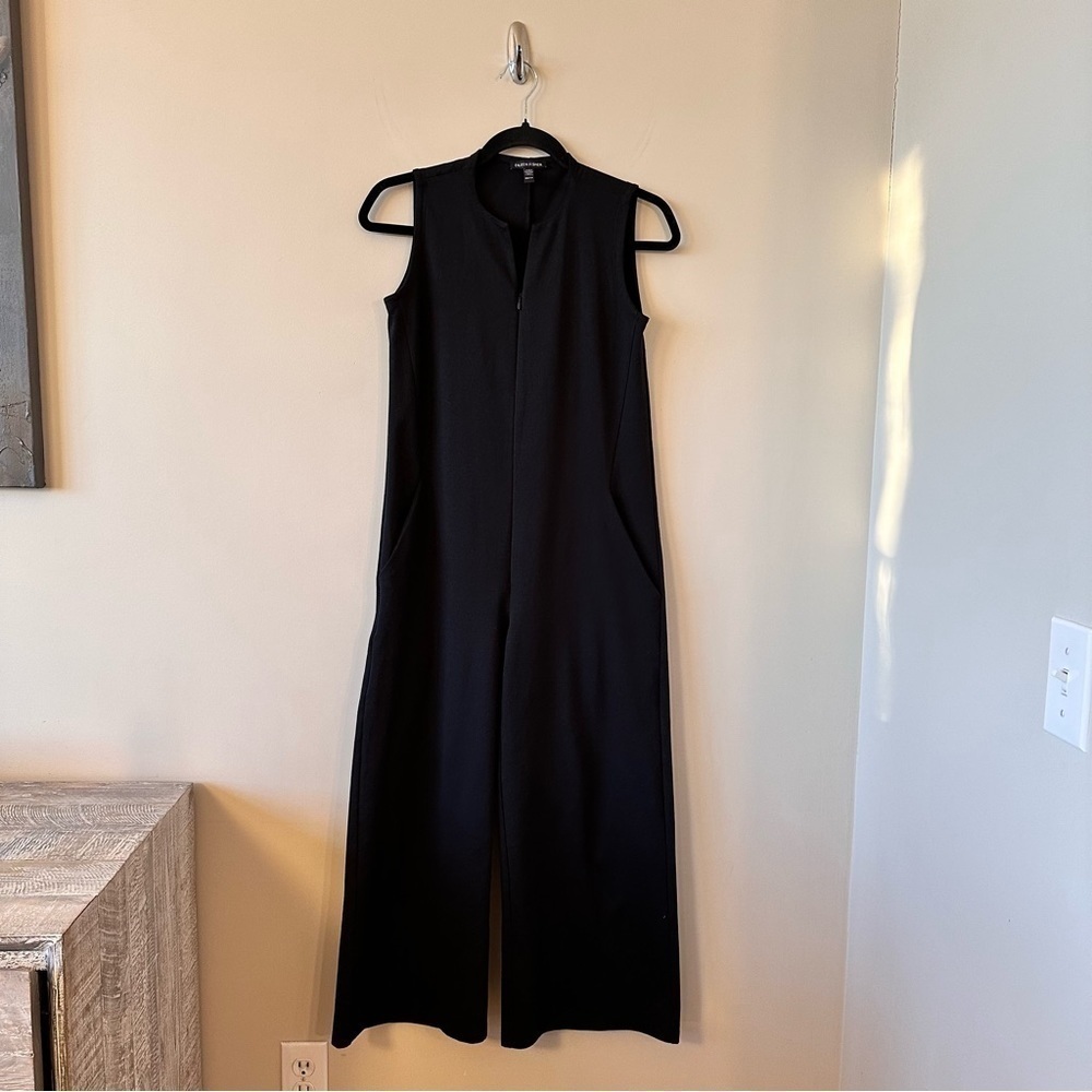 Eileen Fisher-Organic Cotton Ponte Lantern Jumpsuit (Size:XS) - Picture 2 of 10